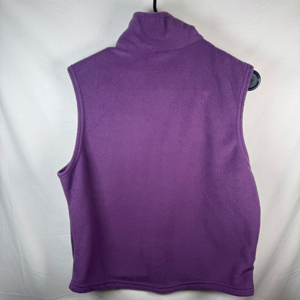 Tipsy Fleece Vest Mens XL Purple Montana Mountain Full Zip Made in USA - Picture 3 of 9